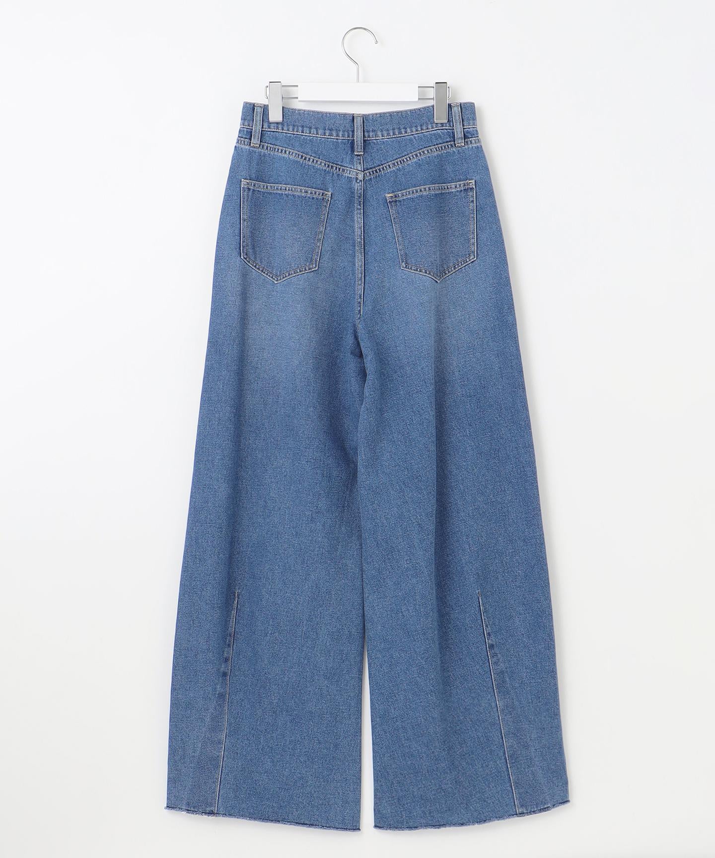 LIGHT DENIM バレルワイド パンツ