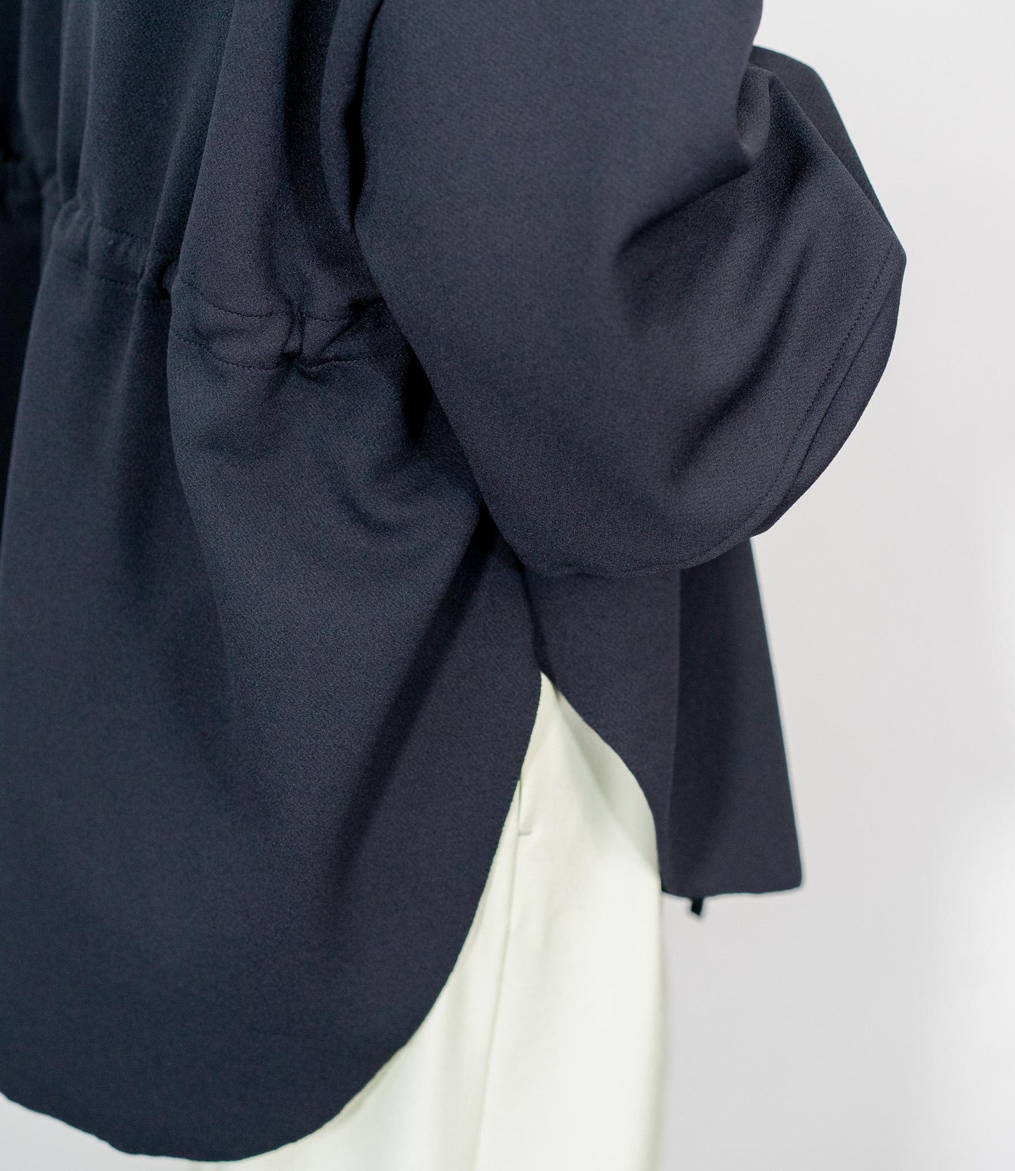 カットジョーゼットウエストマークブルゾン