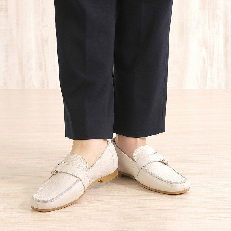 【防水】バックルモカローファー
