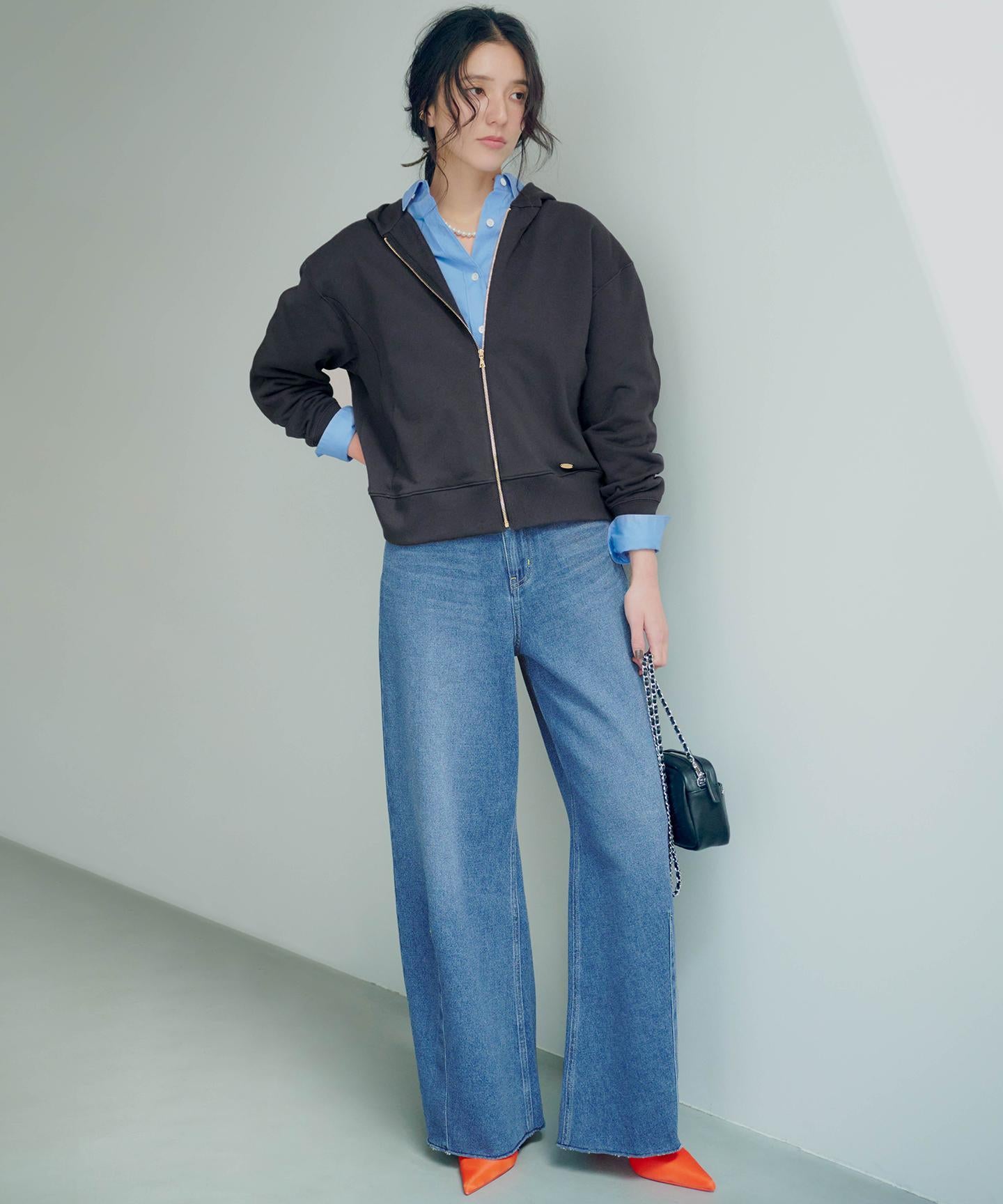 LIGHT DENIM バレルワイド パンツ
