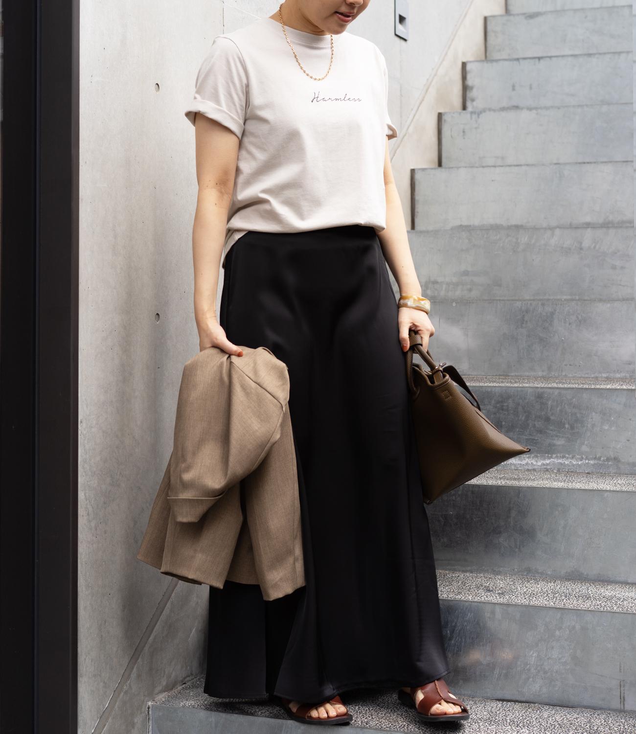 ワンポイントスリムTシャツ