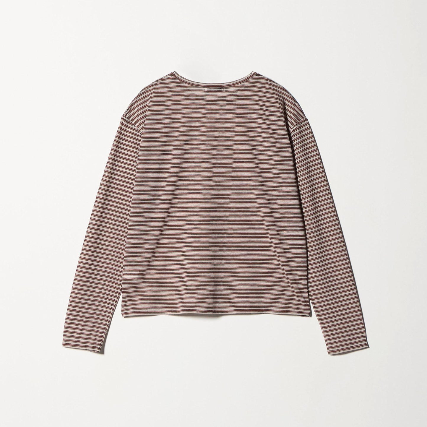 シアー マルチボーダー ロングスリーブ Tシャツ
