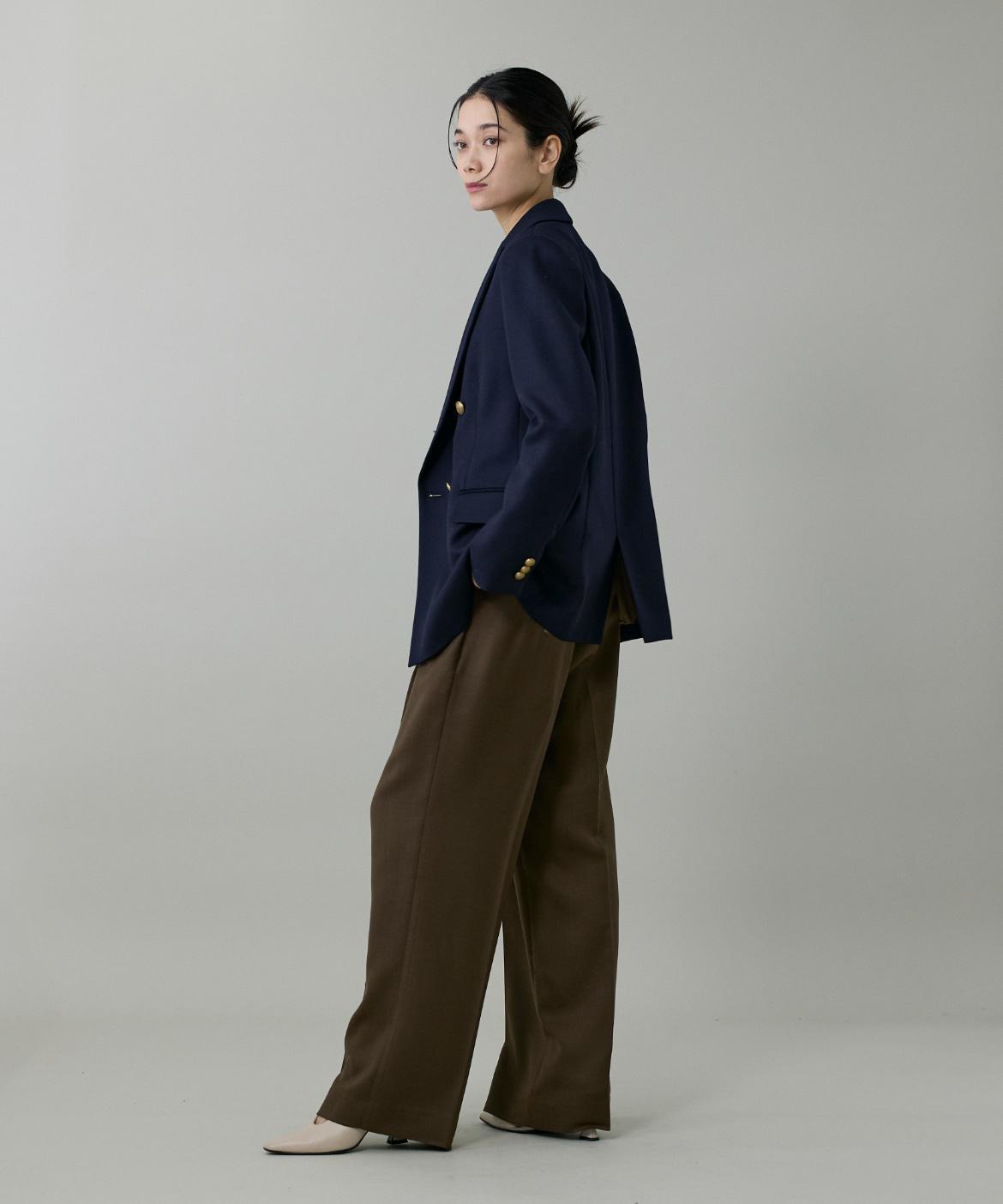 ライトカルゼ ツータックワイドパンツ