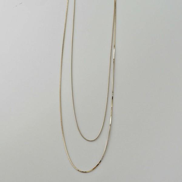 シャープダブルロングネックレス