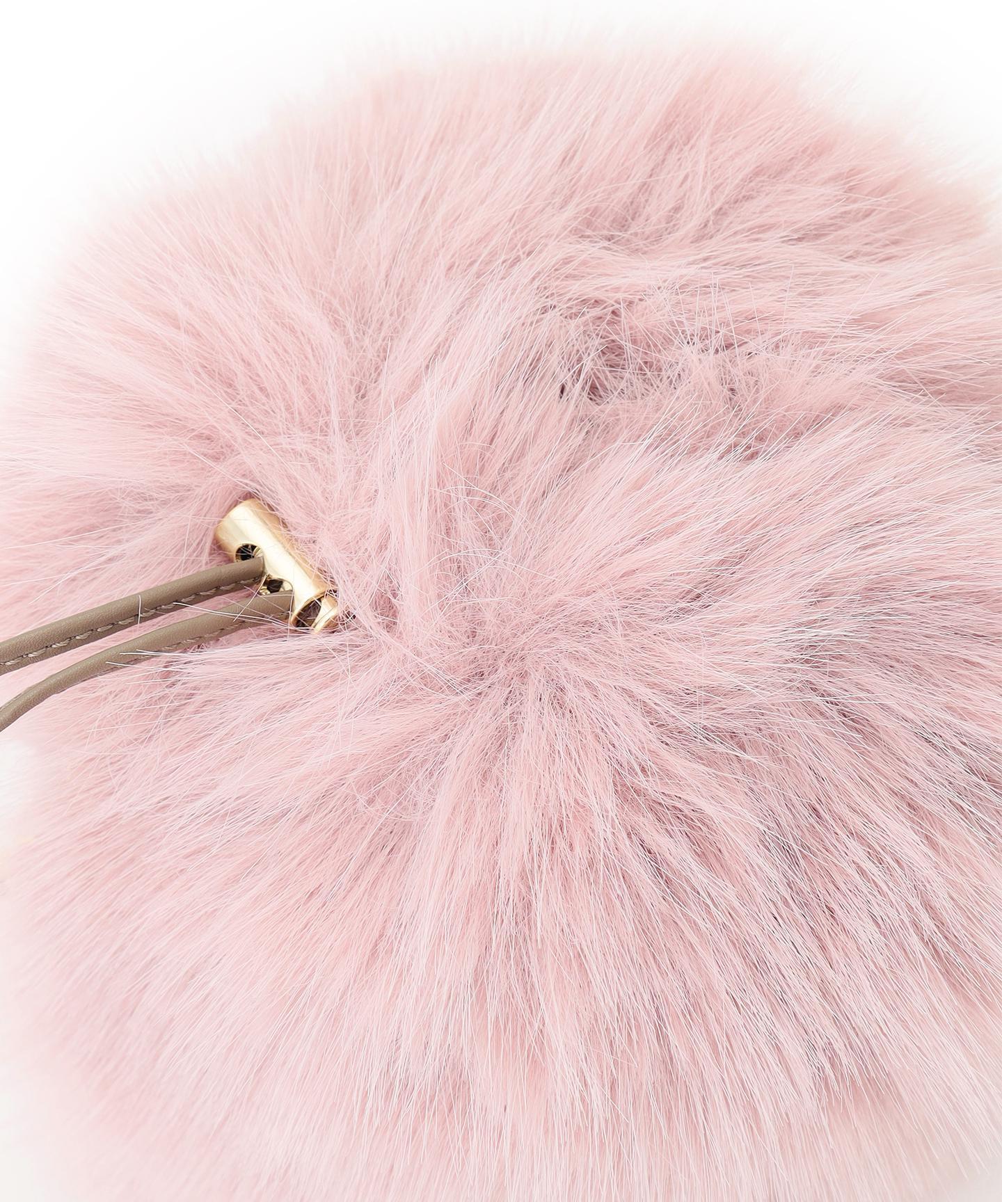 フェイクファー チャーム バッグ