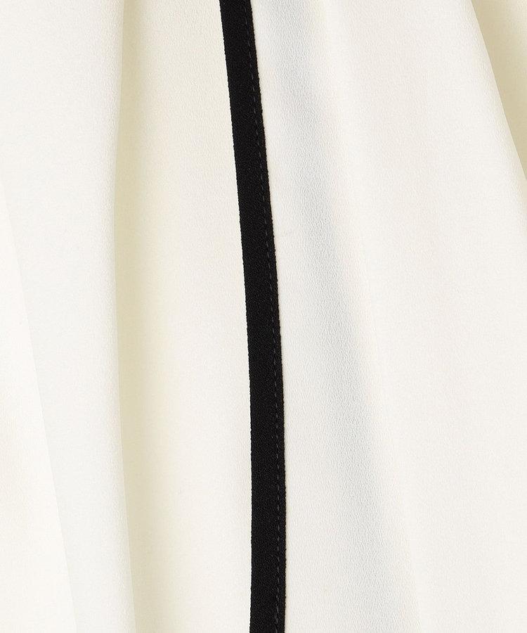 ウォッシャブルストレッチジョーゼットボウタイ風ブラウス