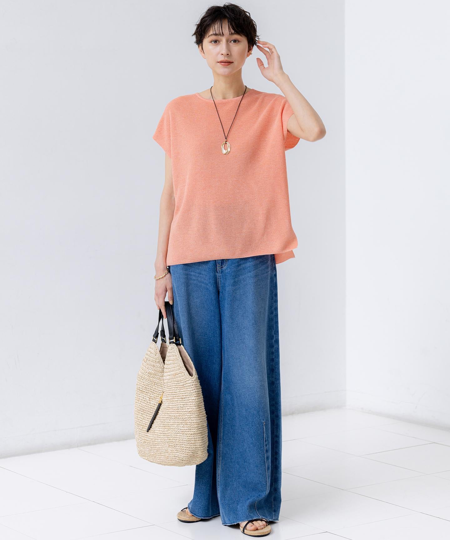 LIGHT DENIM バレルワイド パンツ