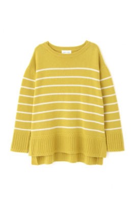 ウールカシミヤクルーボーダーPO