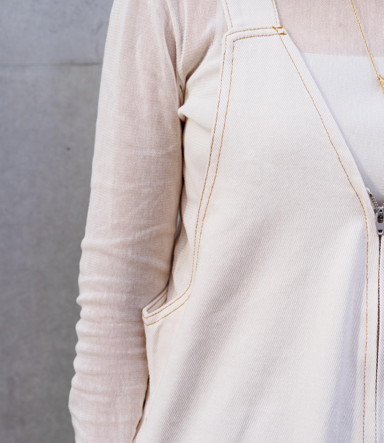 Vネックデニムライクオールインワン