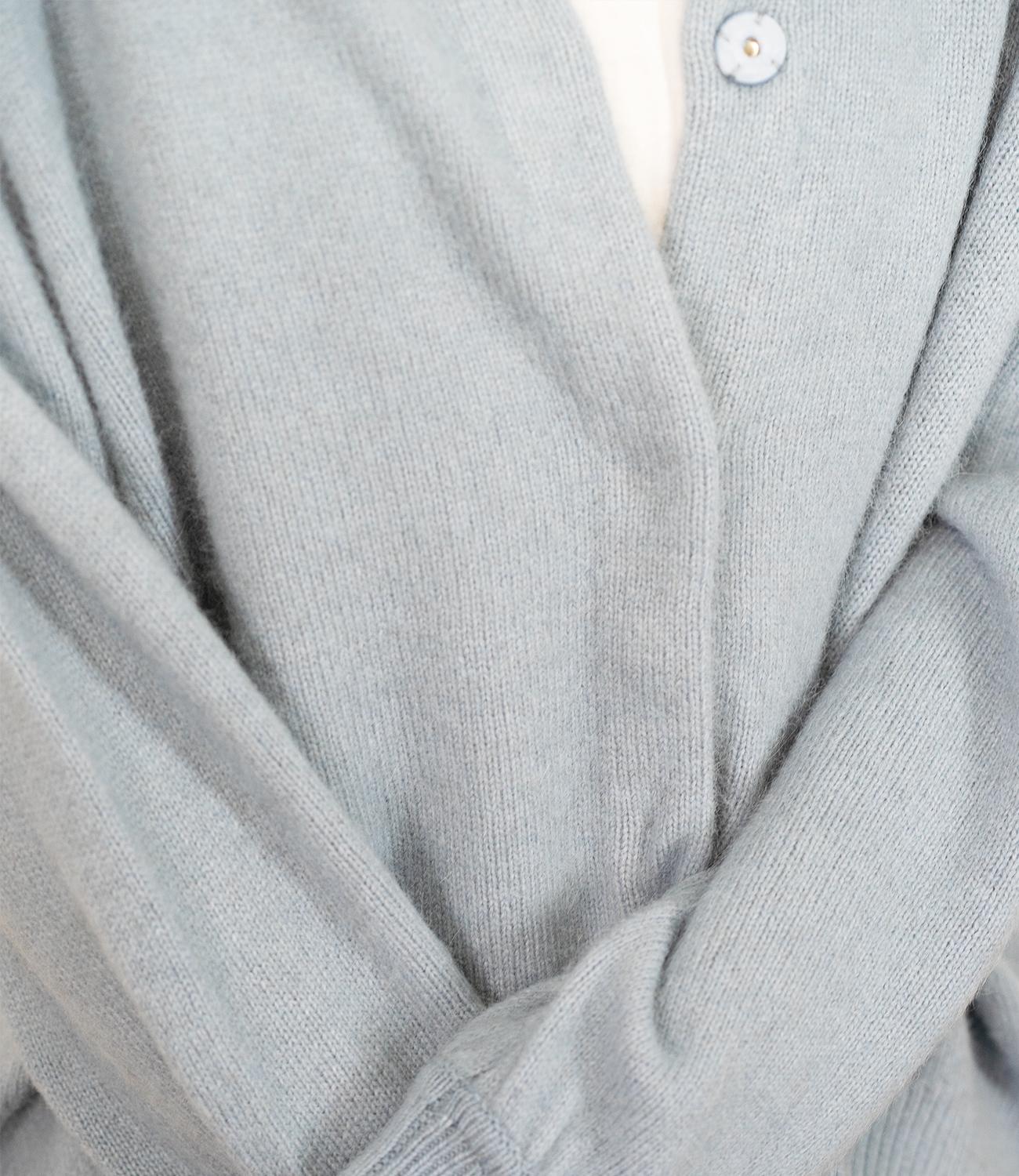 フォックス混カーブカーディガン