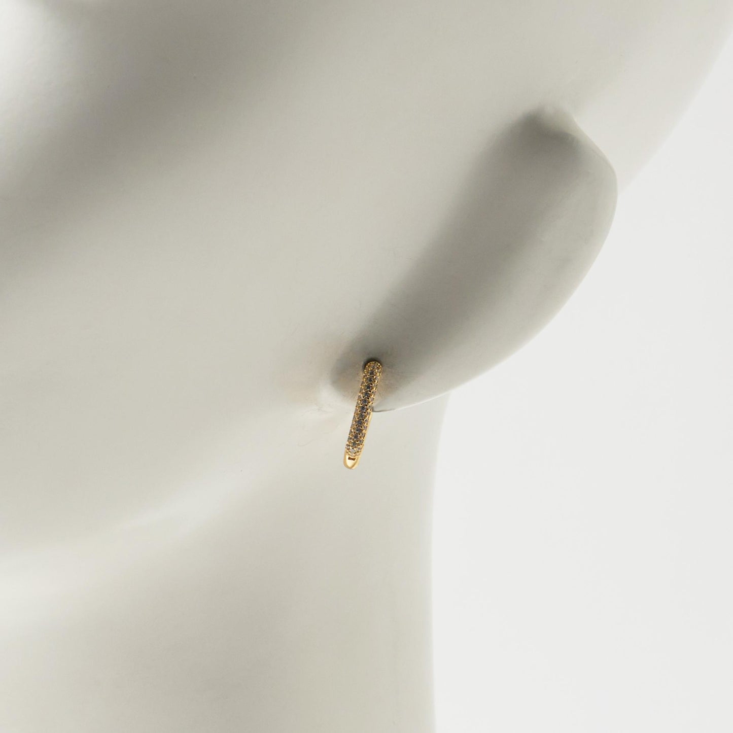 キュービックジルコニア スクエア ピアス