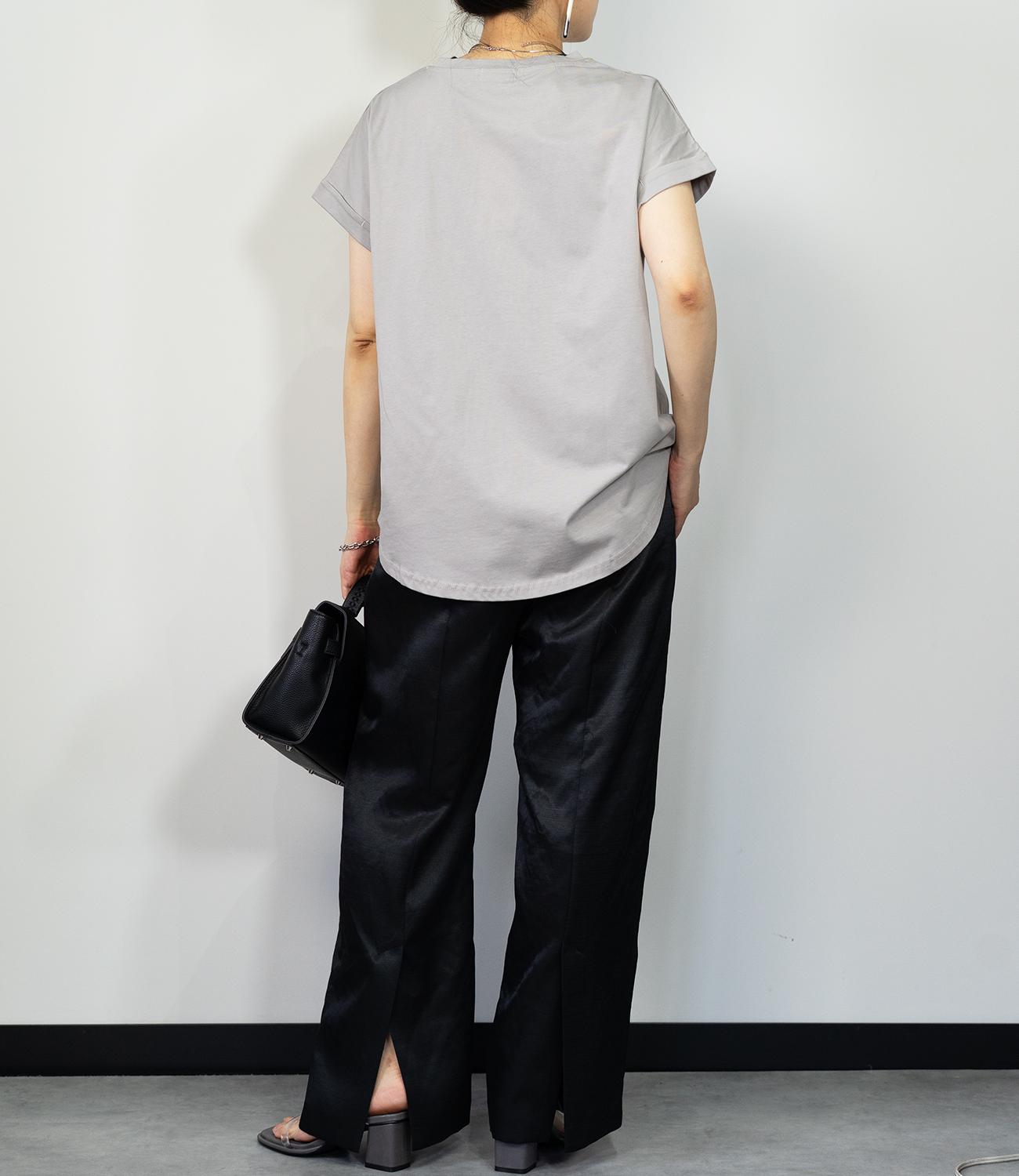 【接触冷感】レタリングフレンチスリーブTシャツ