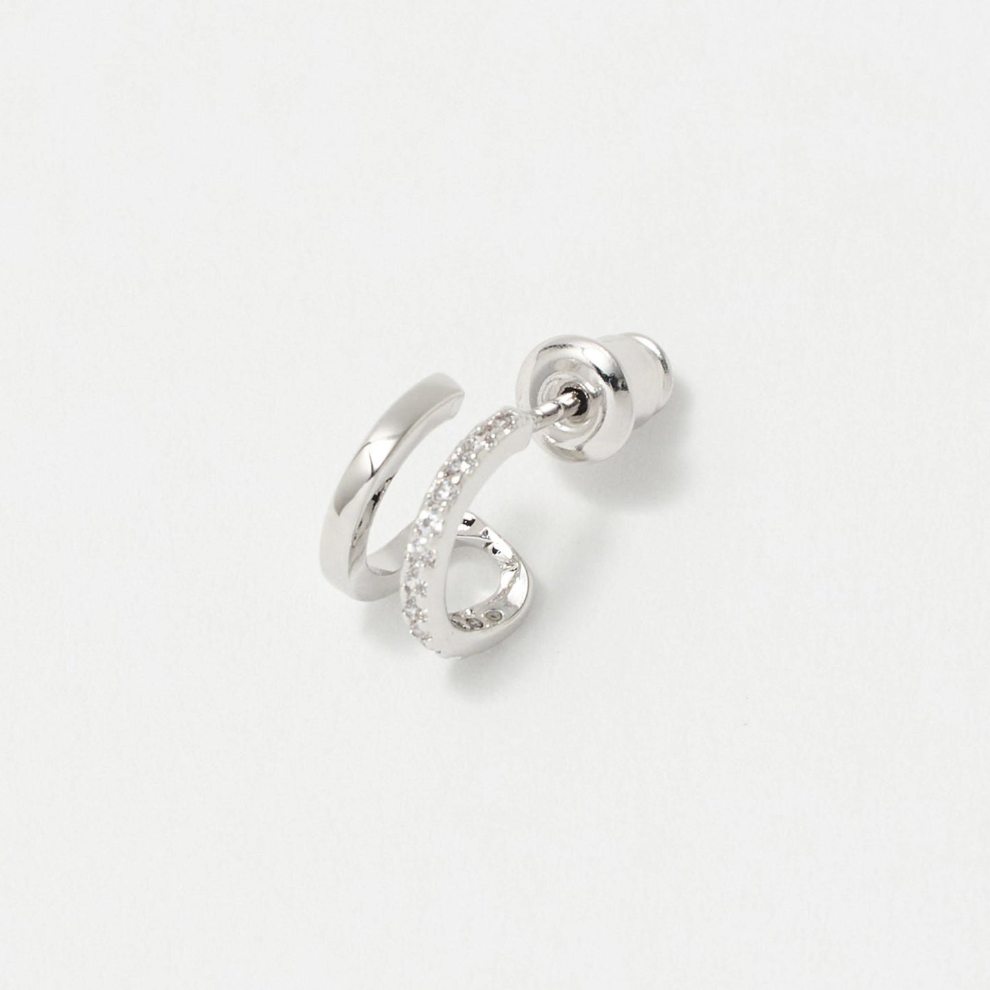 パヴェ ダブル Cシェイプ ピアス