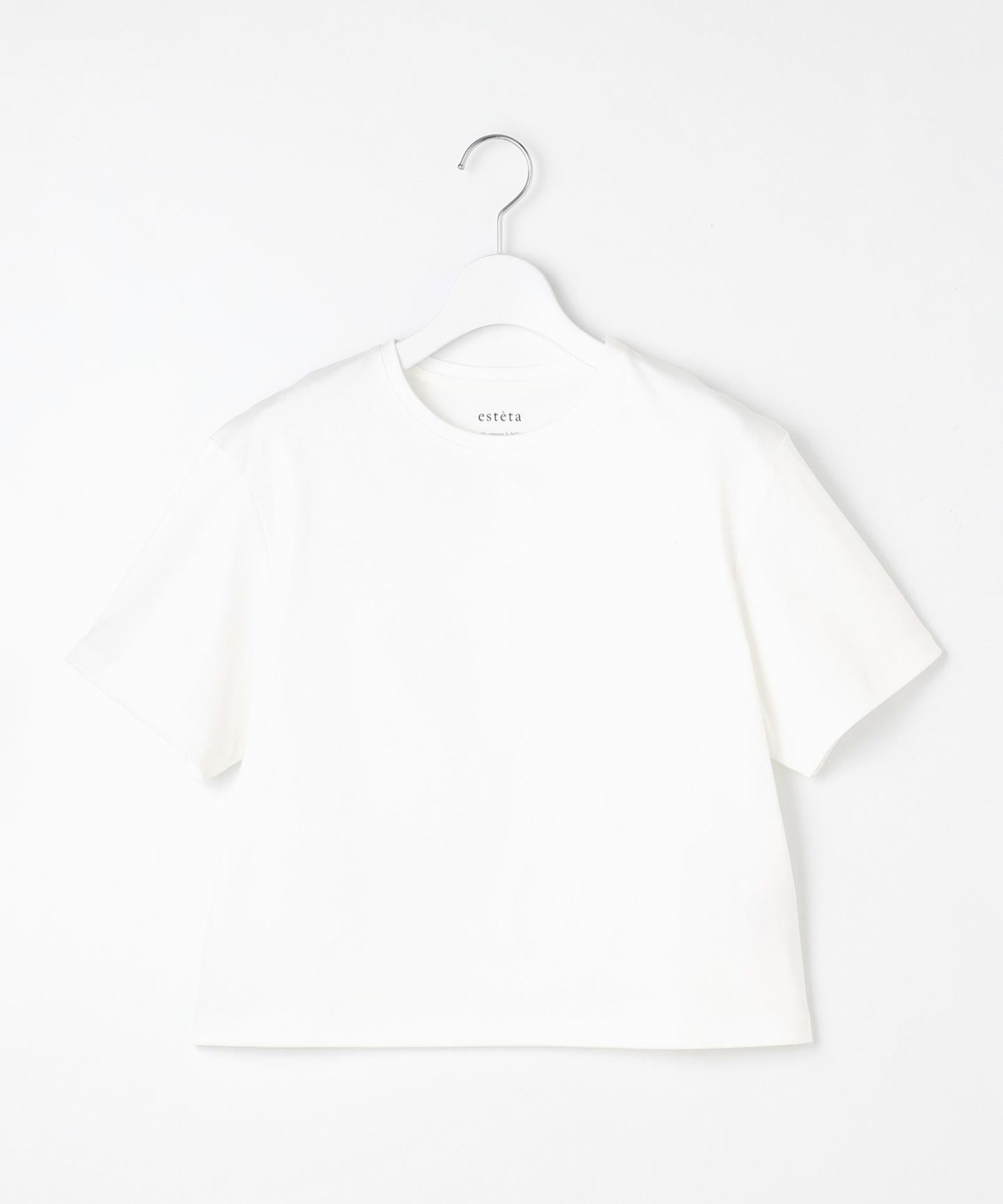 スーピマコットン プレミアムジャージー 半袖クロップド丈Tシャツ
