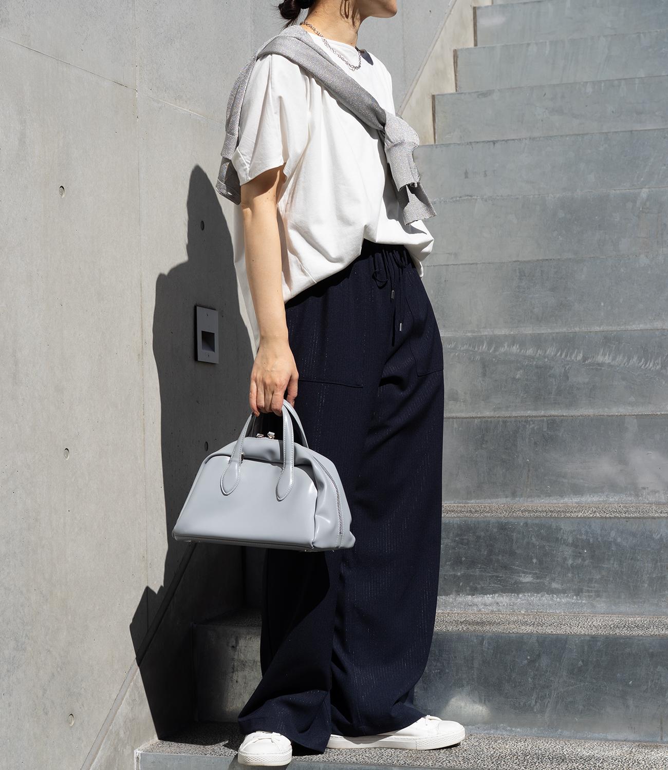 フィルムストライプストレートパンツ