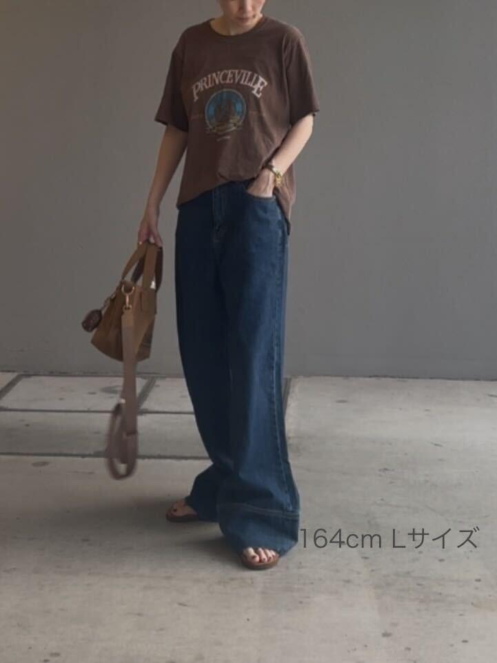 パネルヘムストレートデニム