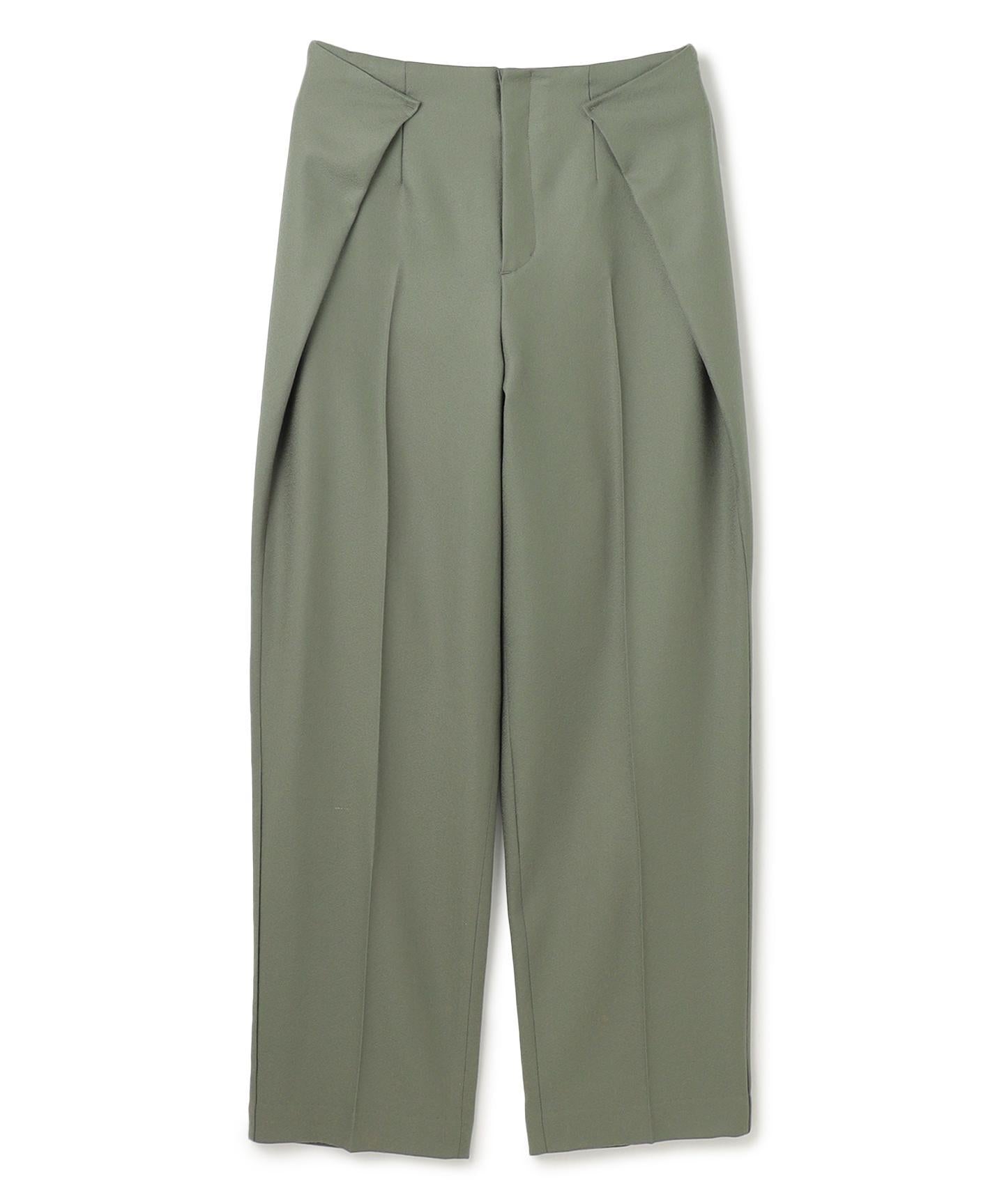 TERNES / 変形タックウールワイドパンツ