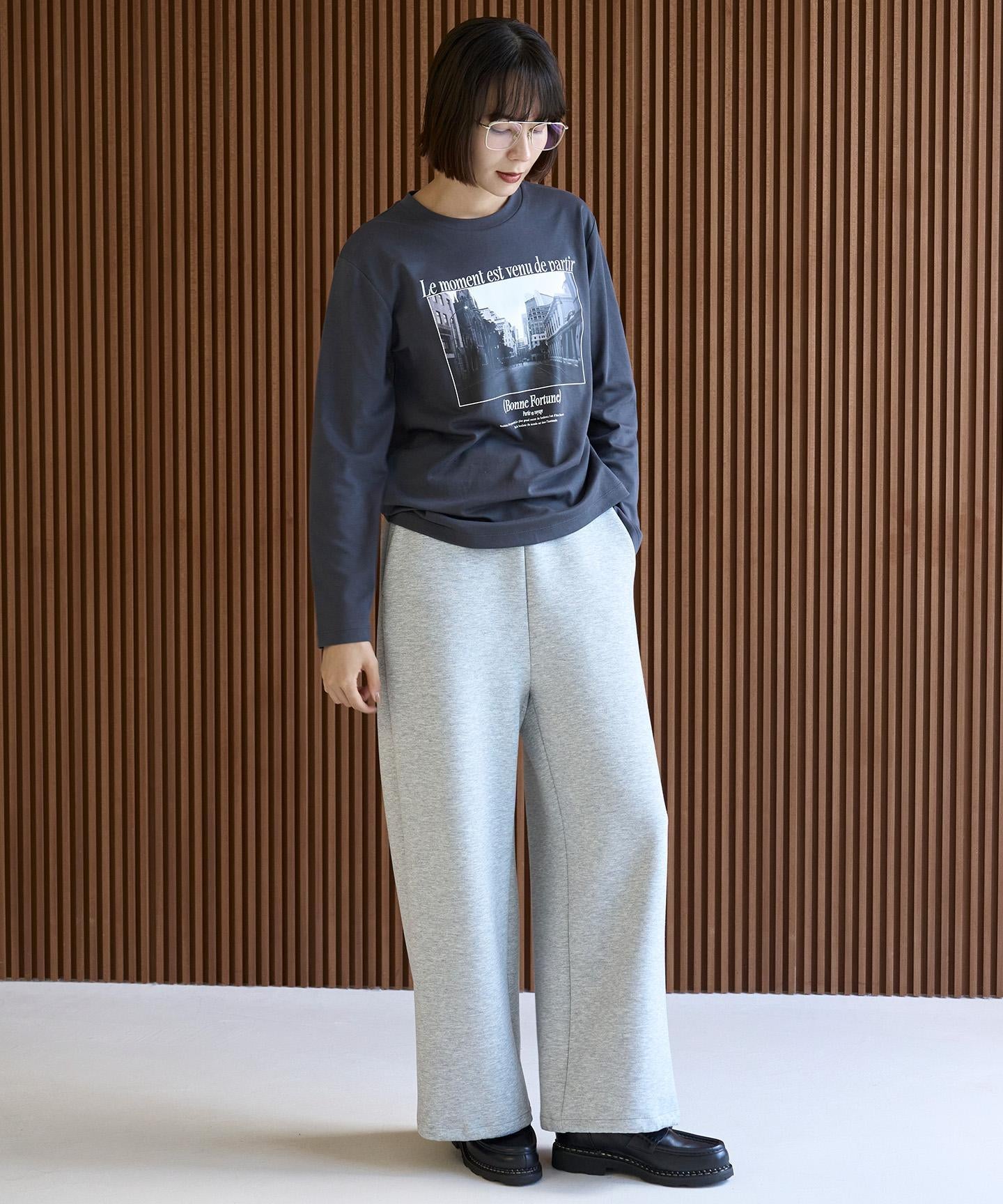 コットンスムース グラフィック ロンT
