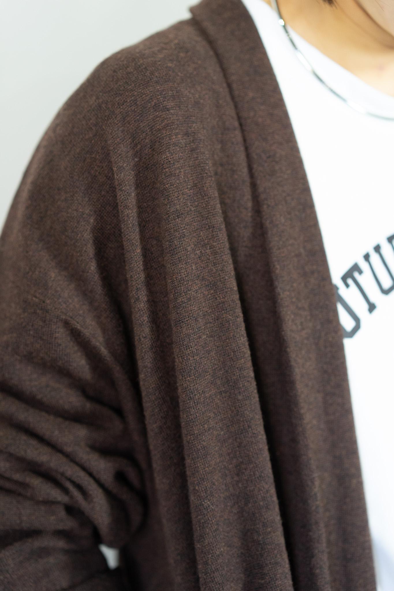 着流しニットコーディガン