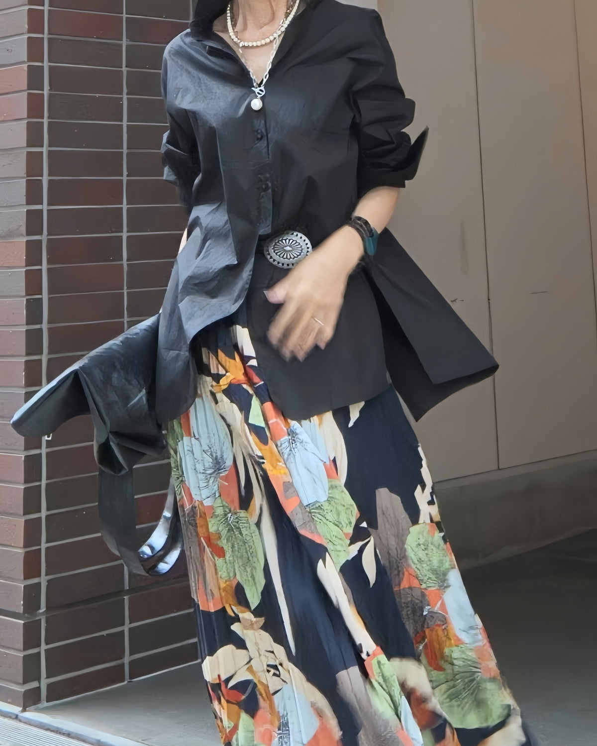 バックスリットボクシーシャツ
