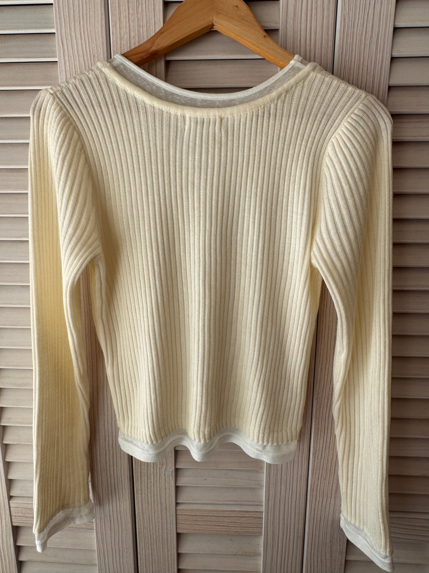 レイヤードリブニット