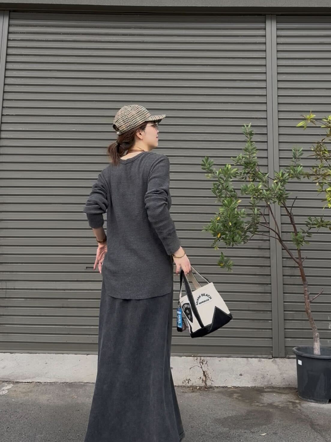 ヴィンテージウォッシュニットスカート