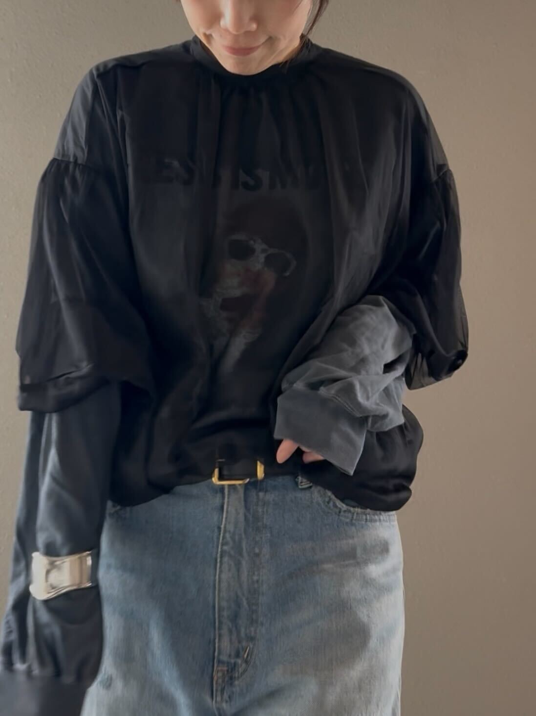 チュールブラウスキャミソールセット