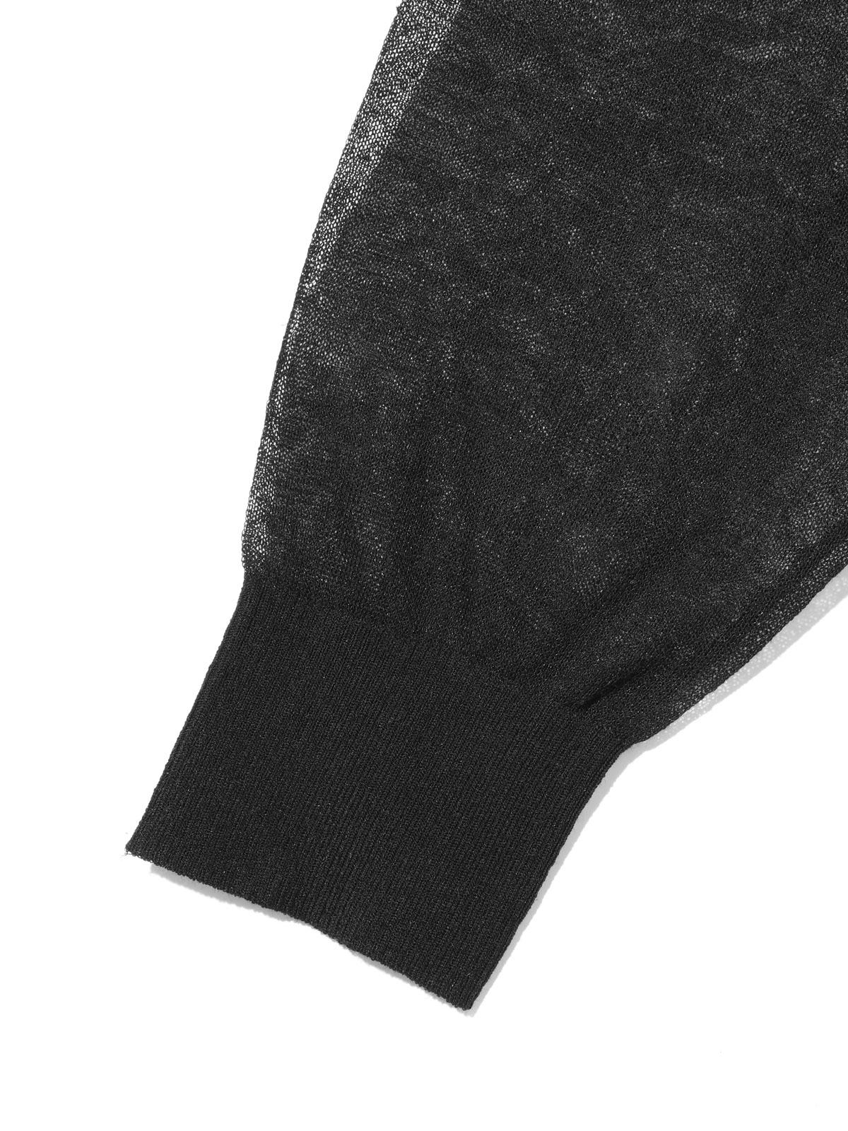 MIDIUMISOLID for Ladies シアーVネックショートカーディガン