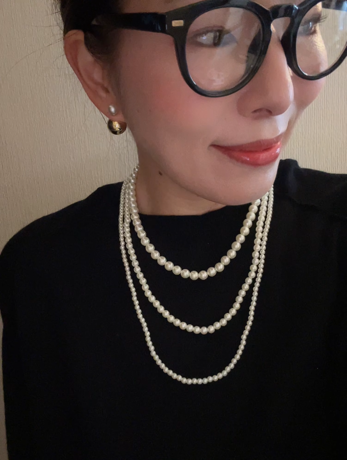 3連パールネックレス