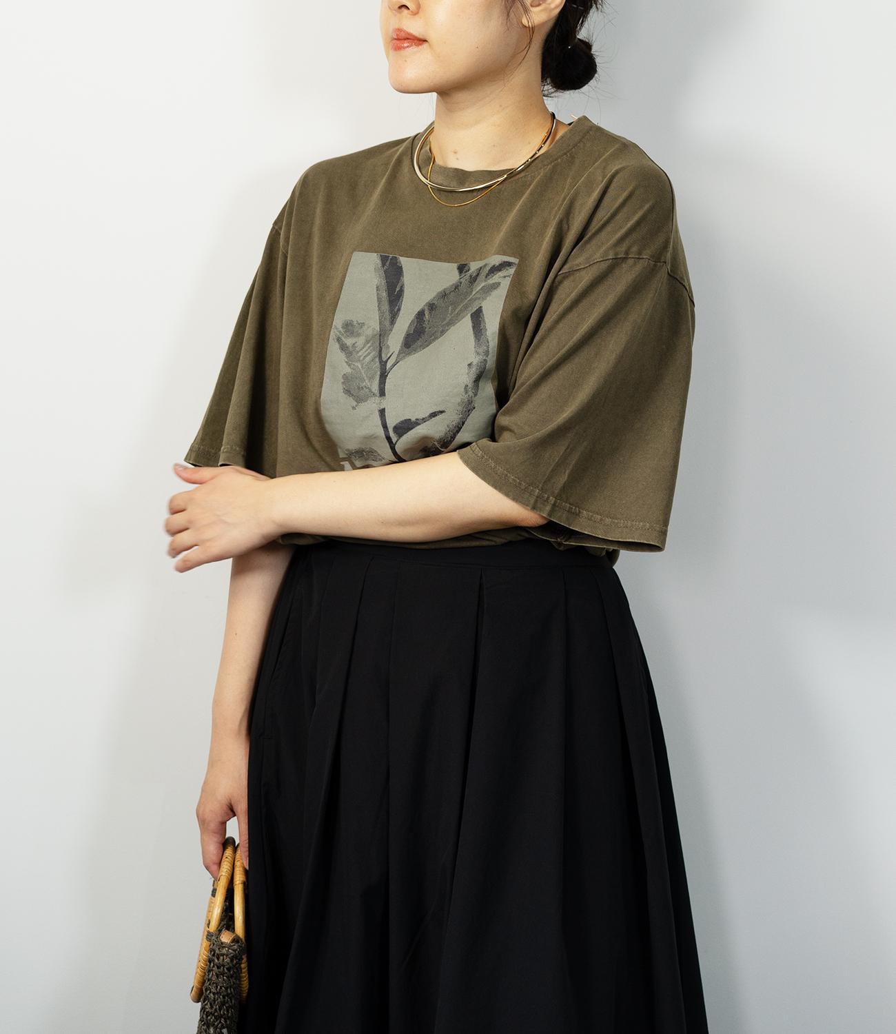ボタニカルプリントオーバーTシャツ