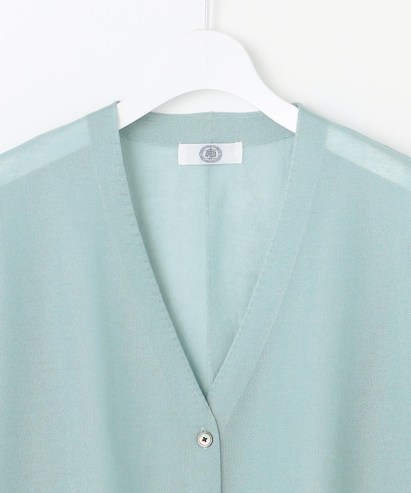SHEER LIGHT KNIT Vネック カーディガン