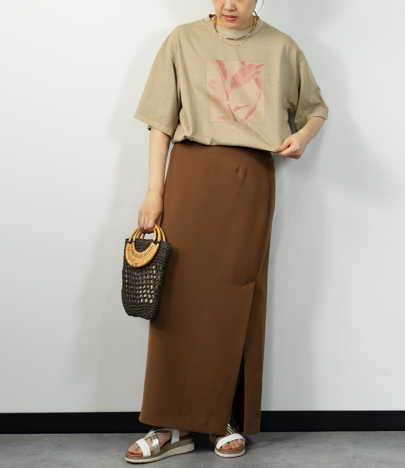 ボタニカルプリントオーバーTシャツ