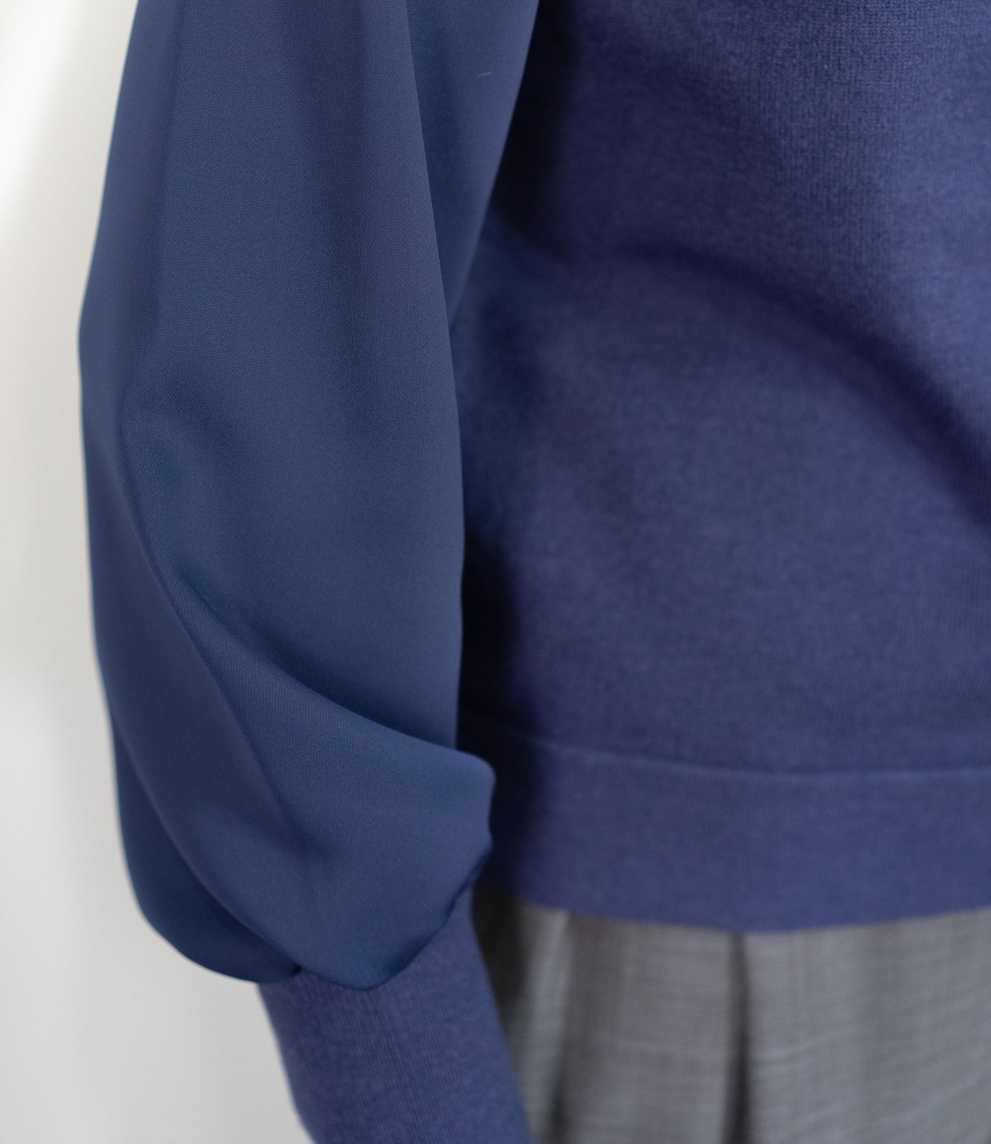 布帛切り替えコンパクトニット