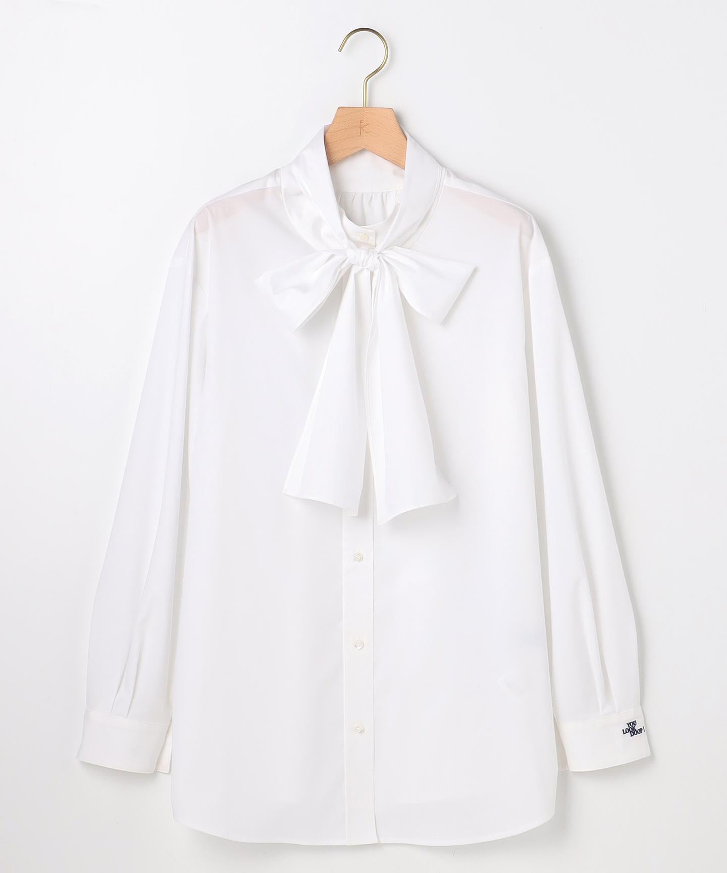 コットンタッチシャーティング刺繍入り ブラウス