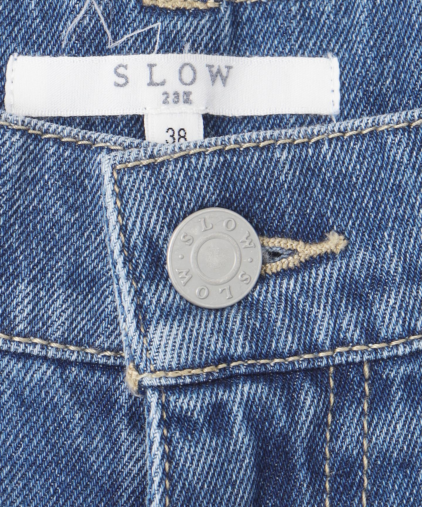 LIGHT DENIM バレルワイド パンツ