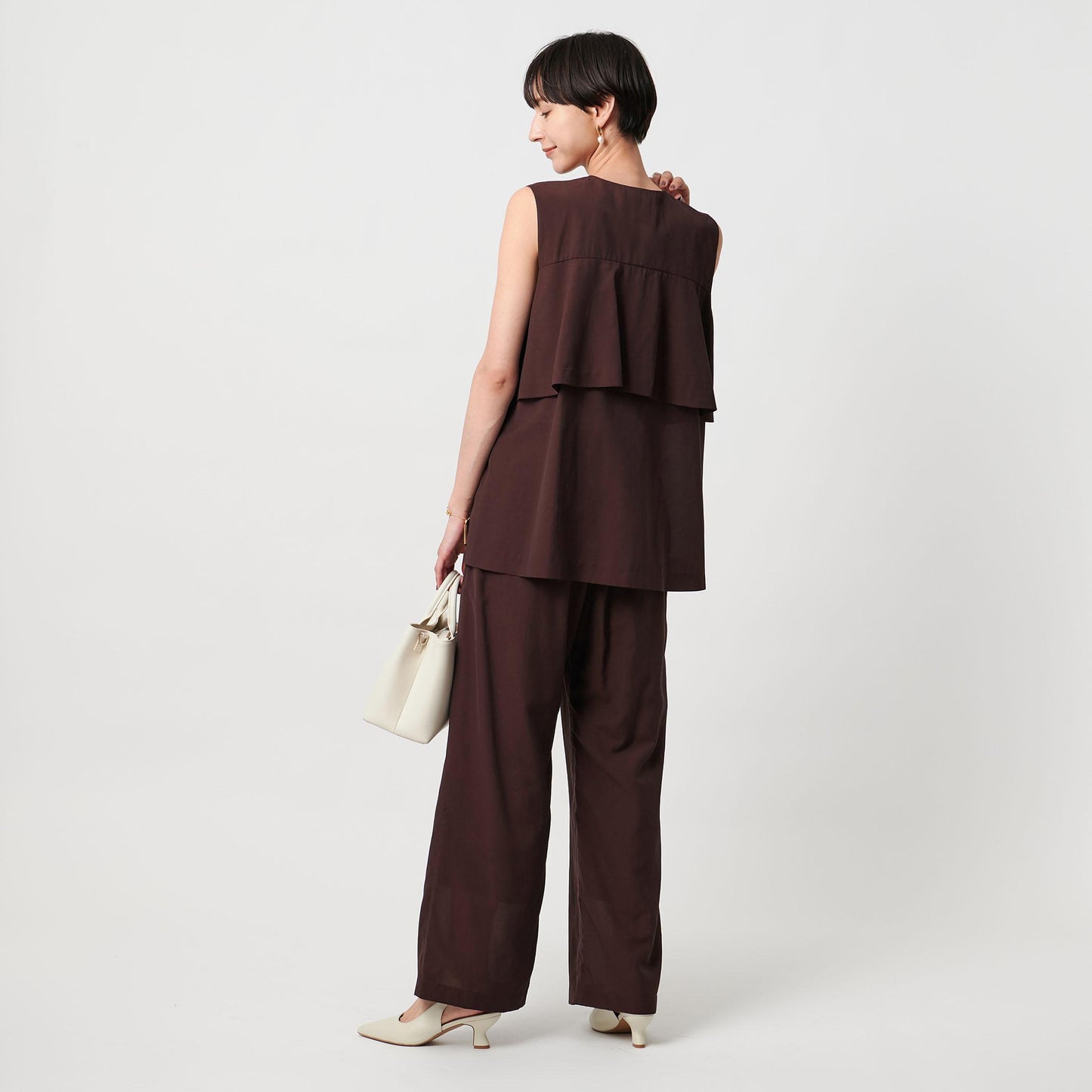 シアー バックフレア ベスト ‐ウォッシャブル‐