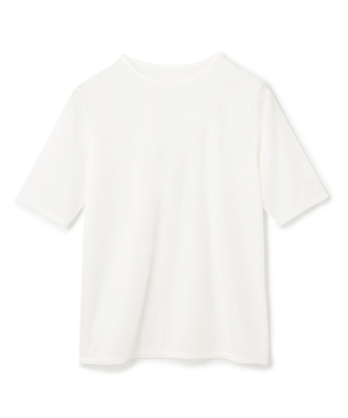 トリコットシフォン ハーフスリーブカットソー