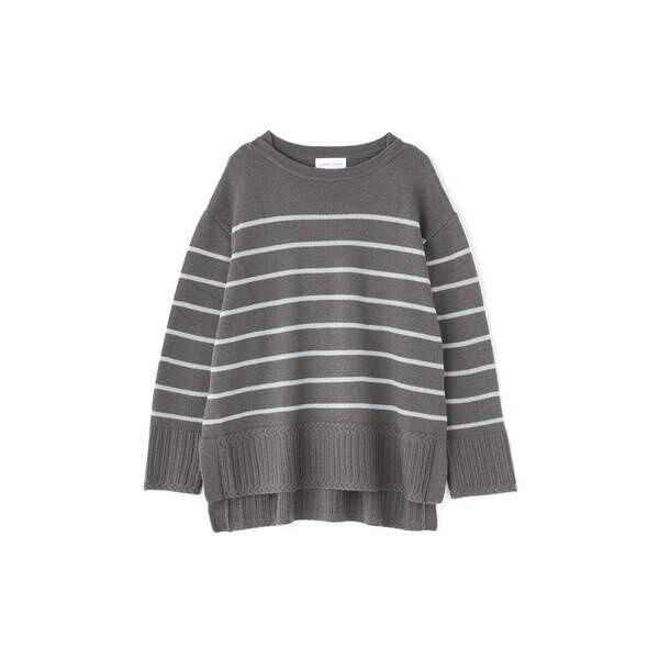 ウールカシミヤクルーボーダーPO