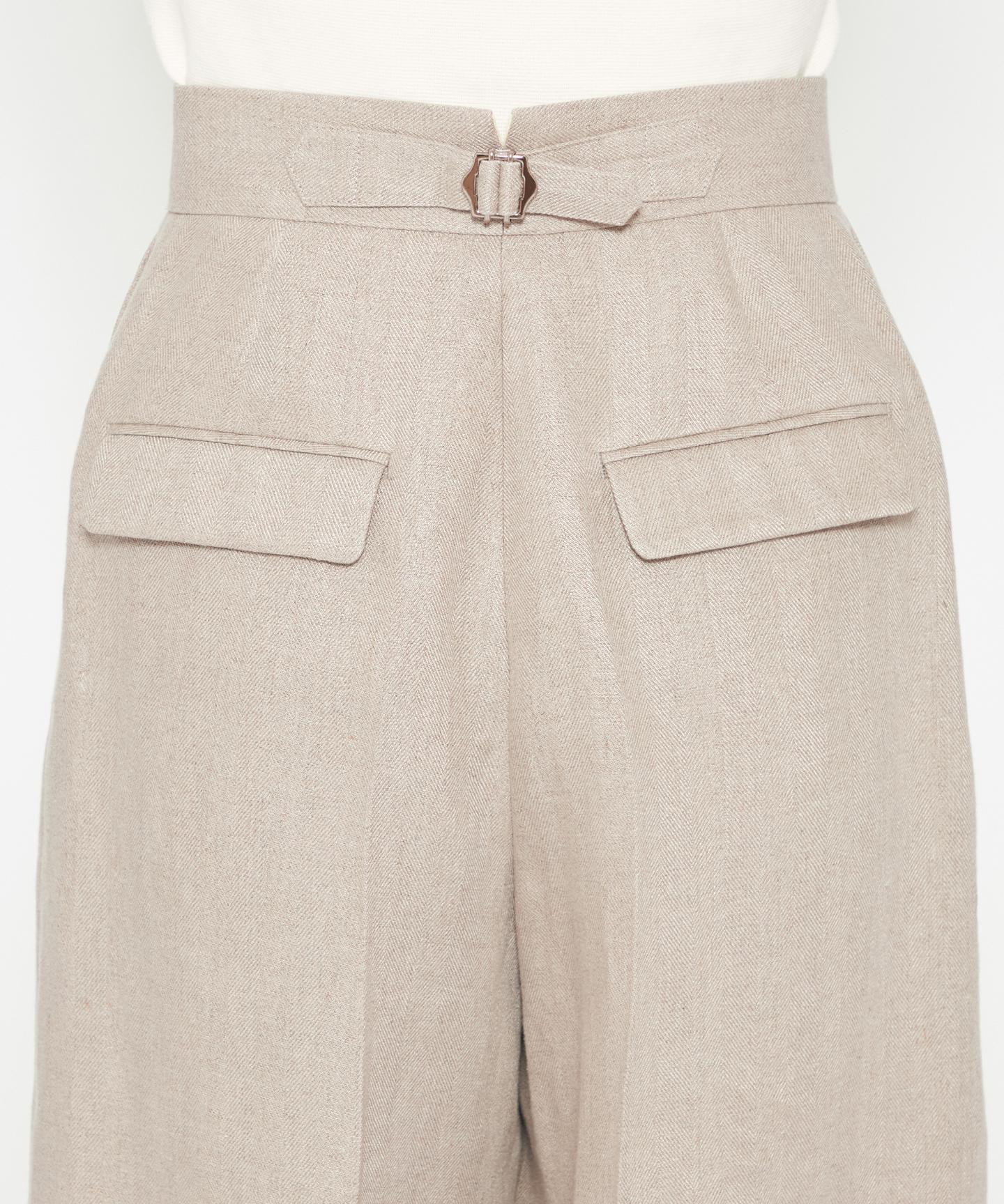ヘリンボーン リネン ショートパンツ(uncrave WHITE)