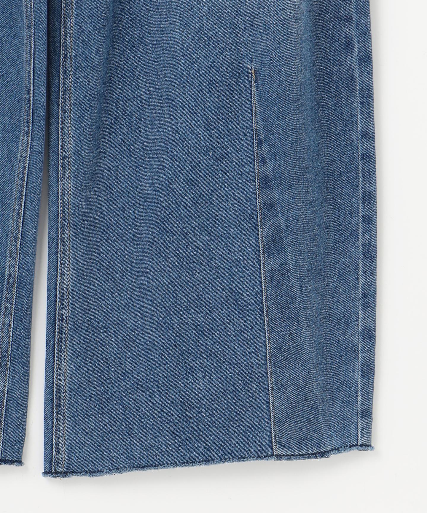 LIGHT DENIM バレルワイド パンツ
