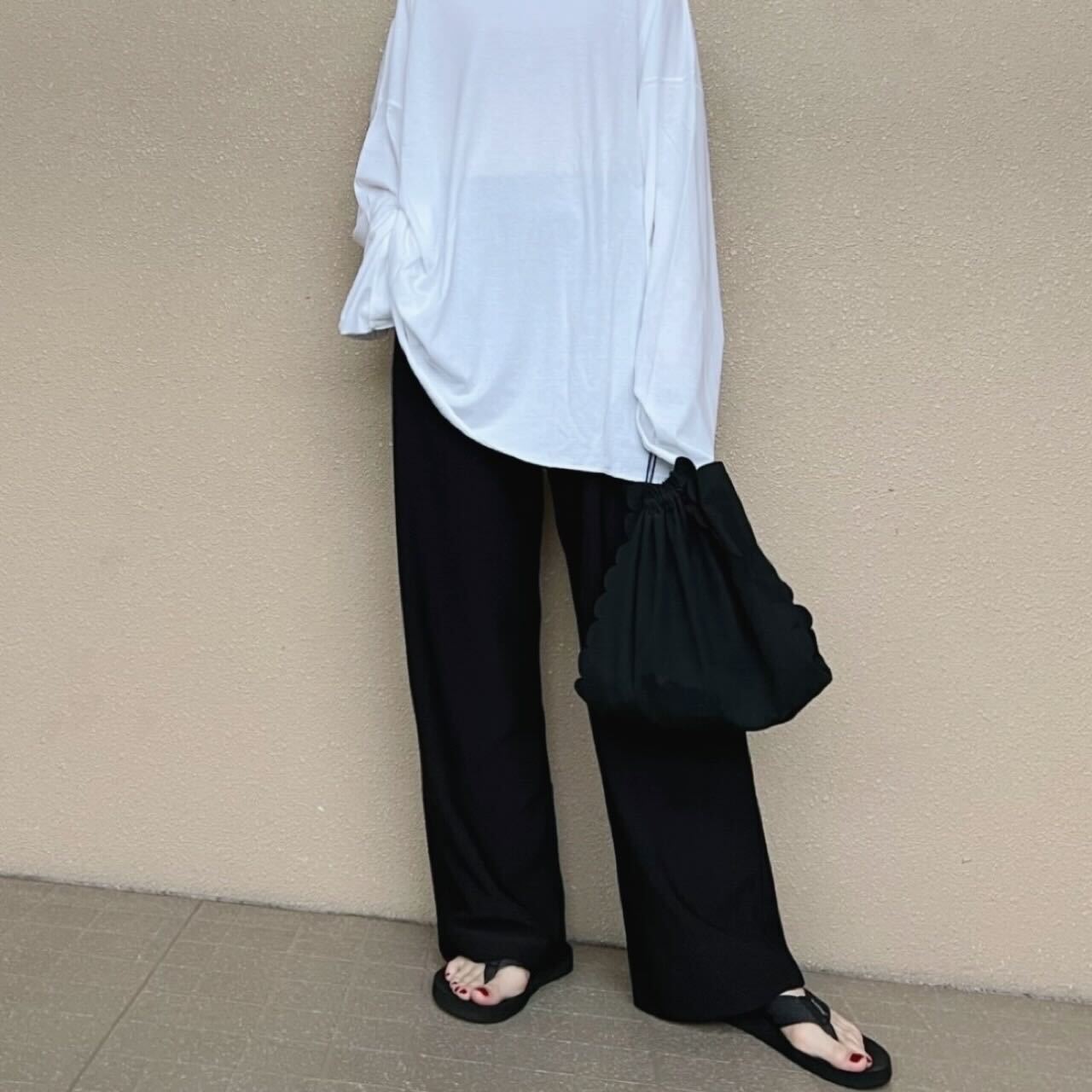 セミワイドスムースパンツ