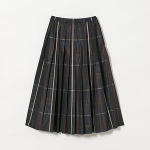 チェック タフタ プリーツスカート