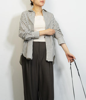 アンサンブルストライプシャツ