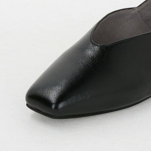 スクエア 2WAY フラットシューズ