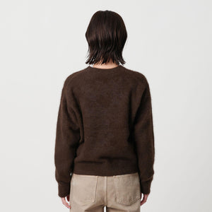 フォックスカシミヤブレンド クルーネックニットプルオーバー