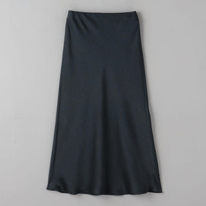 ポリエステルサテン マーメイドフレアスカート