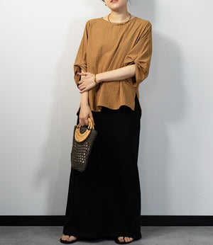 サッカーストライプブラウス