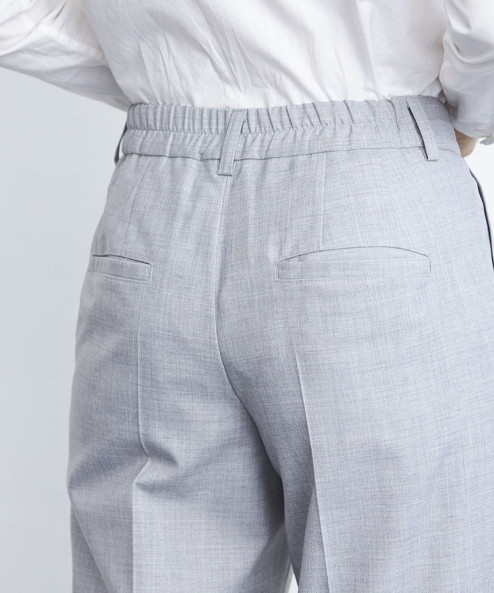 サマーウール混テーパードパンツ