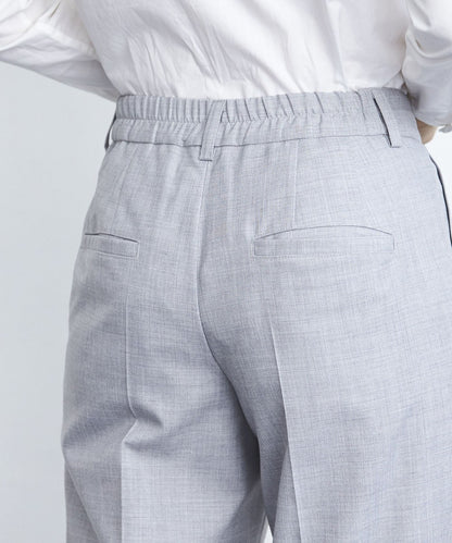 サマーウール混テーパードパンツ