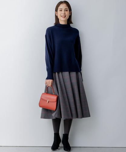 ウールカシミヤミックス ロールネック ニット